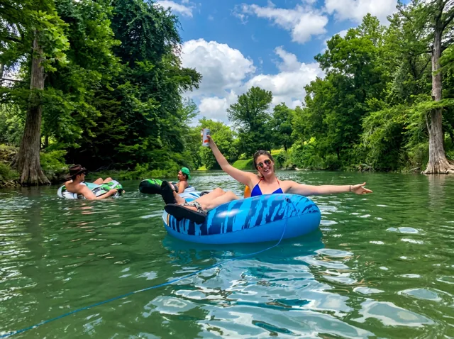 Floating the river on tubes